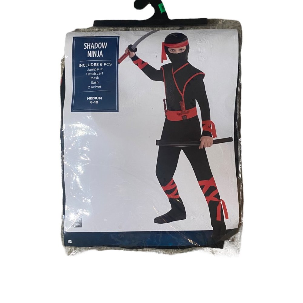 Kid's Shadow Ninja Halloween Costume Size M